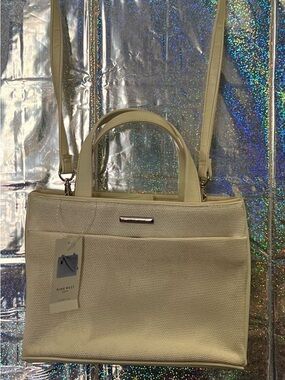 Nine West Cream Textured Tote with Removable Strap